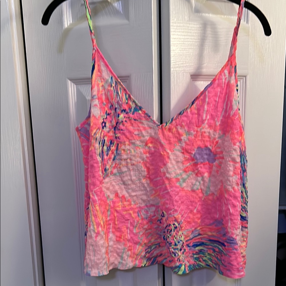 Lily Pulitzer Vibrant Pink Patterned Women's Top